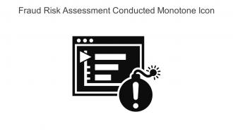 Fraud Risk Assessment Conducted Monotone Icon In Powerpoint Pptx Png And Editable Eps Format