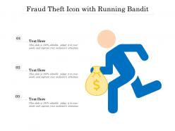 Fraud theft icon with running bandit