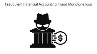 Fraudulent Financial Accounting Fraud Monotone Icon In Powerpoint Pptx Png And Editable Eps Format