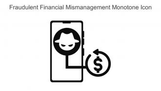 Fraudulent Financial Mismanagement Monotone Icon In Powerpoint Pptx Png And Editable Eps Format
