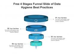 Free 4 stages funnel slide of data hygiene best practices infographic template