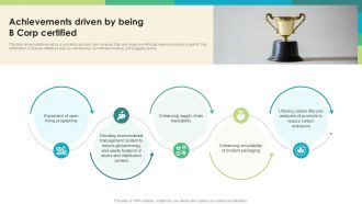 Free Achievements Driven By Being B Corp Certified Powerpoint Template