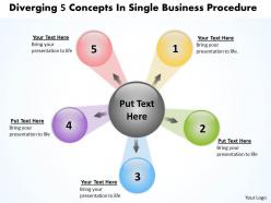 Free business powerpoint templates procedure circular flow layout chart