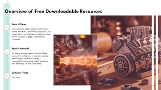 Free Downloadable Diesel Engine Insights And Trends PPT Outline AT