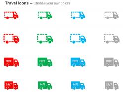 Free shipping across the world ppt icons graphics