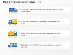 Free shipping transport truck ppt icons graphics
