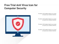 Free trial anti virus icon for computer security