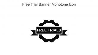 Free Trial Banner Monotone Icon In Powerpoint Pptx Png And Editable Eps Format