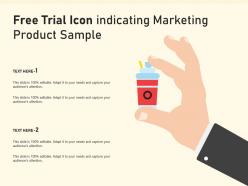 Free trial icon indicating marketing product sample