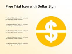 Free trial icon with dollar sign