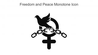 Freedom And Peace Monotone Icon In Powerpoint Pptx Png And Editable Eps Format