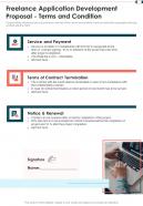 Freelance Application Development Proposal Terms And Condition One Pager Sample Example Document