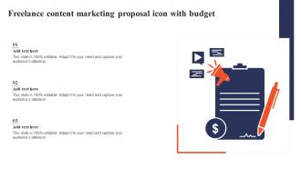 Freelance Content Marketing Proposal Icon With Budget