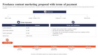 Freelance Content Marketing Proposal With Terms Of Payment