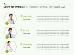 Freelancer Writing Job Proposal Powerpoint Presentation Slides