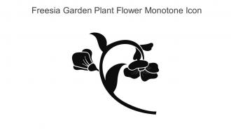 Freesia Garden Plant Flower Monotone Icon In Powerpoint Pptx Png And Editable Eps Format