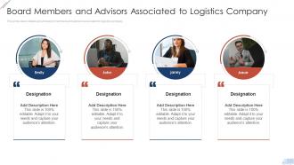 Freight Forwarder Board Members And Advisors Associated To Logistics Company