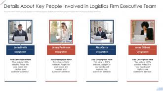 Freight Forwarder Details About Key People Involved In Logistics Firm Executive Team