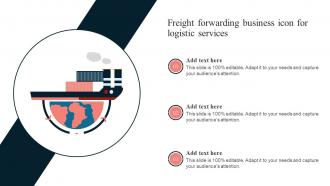 Freight Forwarding Business Icon For Logistic Services
