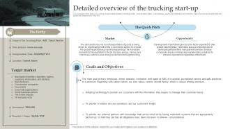 Freight Trucking Business Detailed Overview Of The Trucking Start Up BP SS