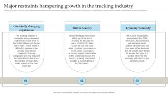 Freight Trucking Business Major Restraints Hampering Growth In The Trucking Industry BP SS