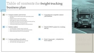 Freight Trucking Business Plan Powerpoint Presentation Slides Impressive Template