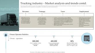 Freight Trucking Business Trucking Industry Market Analysis And Trends BP SS Researched Idea