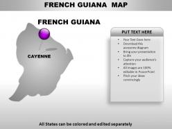 French guiana country powerpoint maps