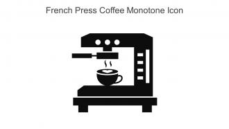 French Press Coffee Monotone Icon In Powerpoint Pptx Png And Editable Eps Format