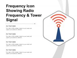 Frequency icon showing radio frequency and tower signal