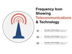 Frequency icon showing telecommunications and technology