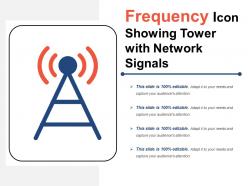 Frequency icon showing tower with network signals