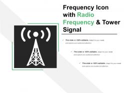 Frequency icon with radio frequency and tower signal