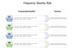 Frequency severity risk ppt powerpoint presentation icon clipart images cpb