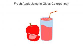Fresh Apple Juice In Glass Colored Icon In Powerpoint Pptx Png And Editable Eps Format