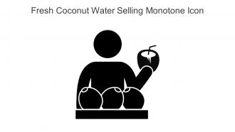Fresh Coconut Water Selling Monotone Icon In Powerpoint Pptx Png And Editable Eps Format