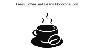 Fresh Coffee And Beans Monotone Icon In Powerpoint Pptx Png And Editable Eps Format