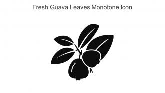 Fresh Guava Leaves Monotone Icon In Powerpoint Pptx Png And Editable Eps Format