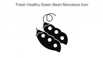 Fresh Healthy Green Bean Monotone Icon In Powerpoint Pptx Png And Editable Eps Format