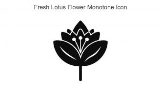 Fresh Lotus Flower Monotone Icon In Powerpoint Pptx Png And Editable Eps Format