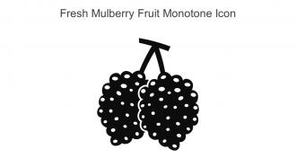 Fresh Mulberry Fruit Monotone Icon In Powerpoint Pptx Png And Editable Eps Format