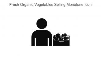 Fresh Organic Vegetables Selling Monotone Icon In Powerpoint Pptx Png And Editable Eps Format