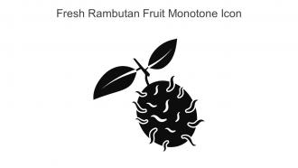 Fresh Rambutan Fruit Monotone Icon In Powerpoint Pptx Png And Editable Eps Format