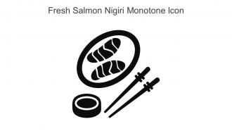 Fresh Salmon Nigiri Monotone Icon In Powerpoint Pptx Png And Editable Eps Format