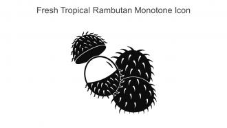 Fresh Tropical Rambutan Monotone Icon In Powerpoint Pptx Png And Editable Eps Format