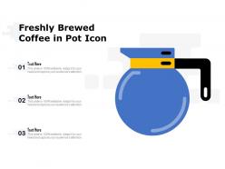 Freshly brewed coffee in pot icon