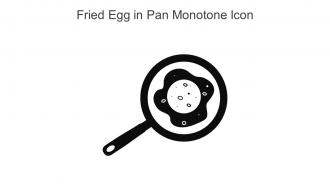 Fried Egg In Pan Monotone Icon In Powerpoint Pptx Png And Editable Eps Format