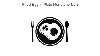 Fried Egg In Plate Monotone Icon In Powerpoint Pptx Png And Editable Eps Format