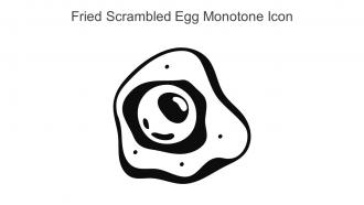Fried Scrambled Egg Monotone Icon In Powerpoint Pptx Png And Editable Eps Format