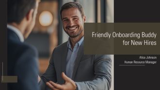 Friendly Onboarding Buddy For New Hires PPT Slides AT